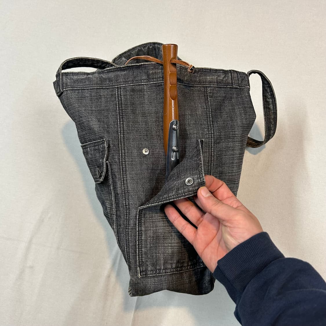 요시다 포터 온스 코튼 블랙 데님 숄더백 토트백 P05 상품이미지4