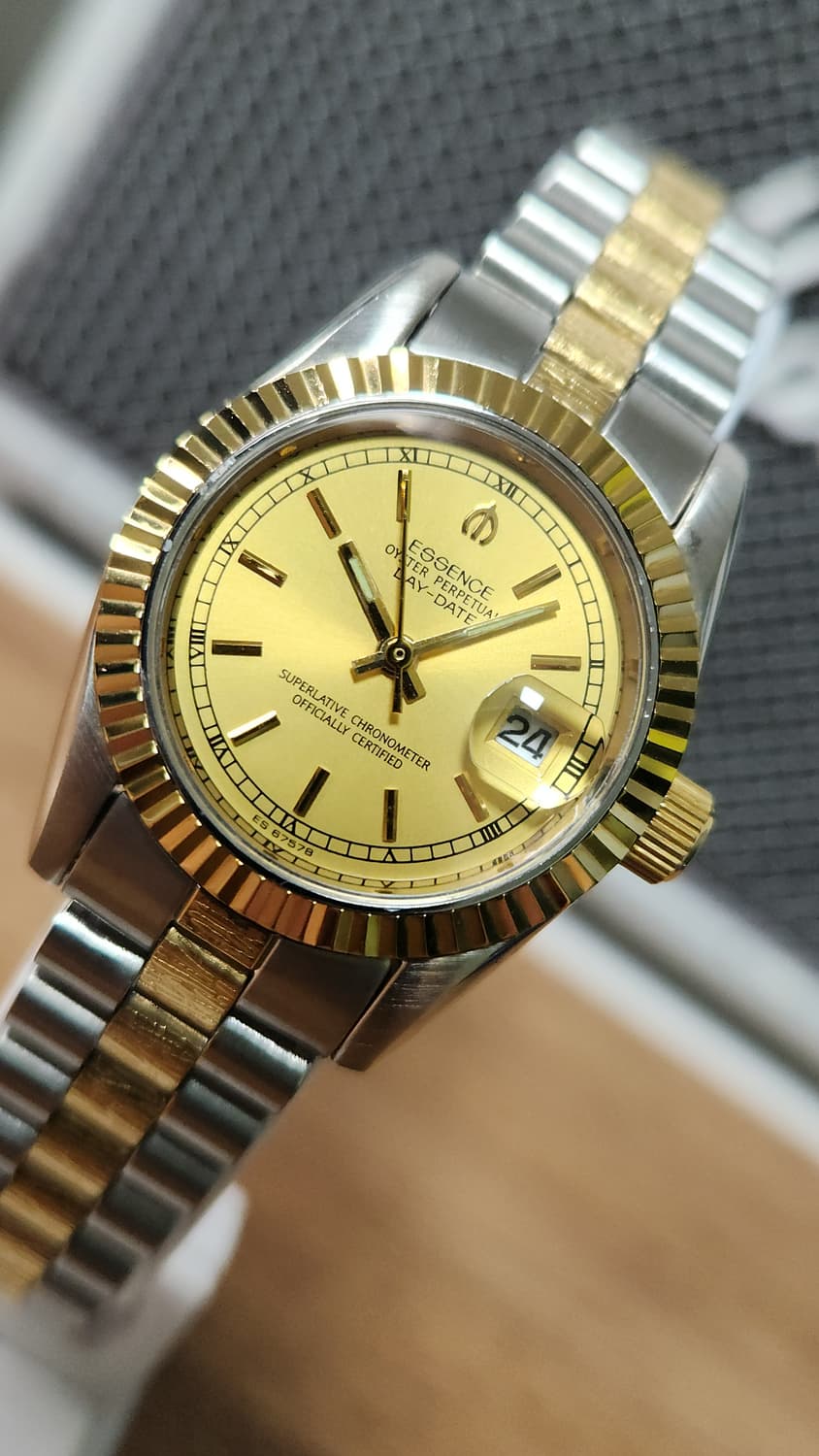 #에센스 여성용 오이스터 퍼페츄얼 데이져스트 골드 콤비 여성명품시계 급처 상품이미지8
