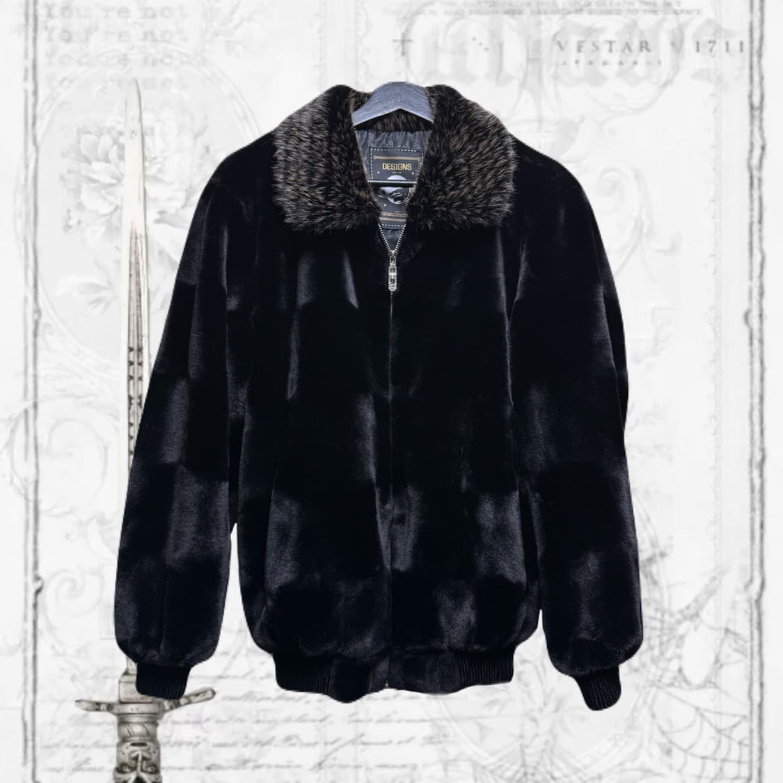 y2k 블랙 퍼자켓 상품이미지1