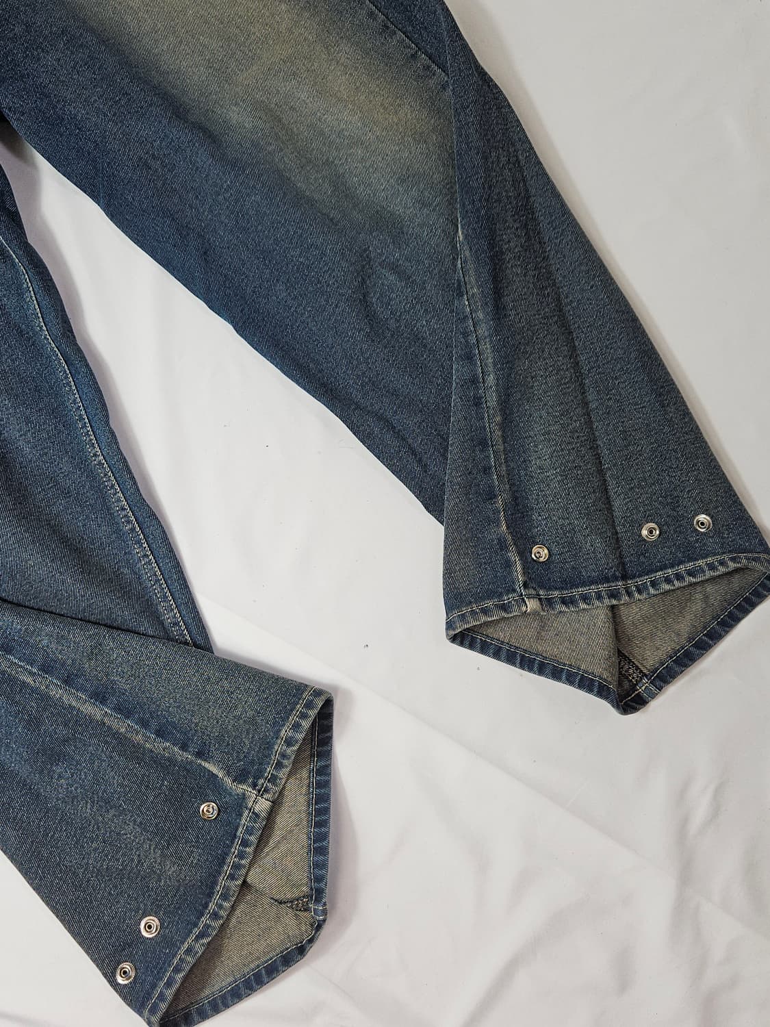 매니크 빈티지 스냅버튼 와이드 데님팬츠 진 청바지 M 상품이미지2