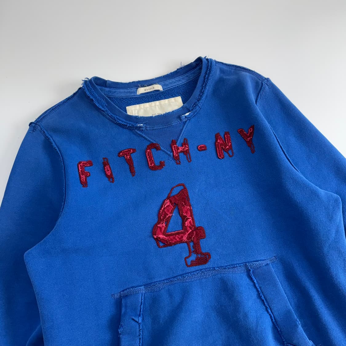 Abercrombie 아베크롬비 캥거루 포켓 블루 맨투맨  상품이미지4