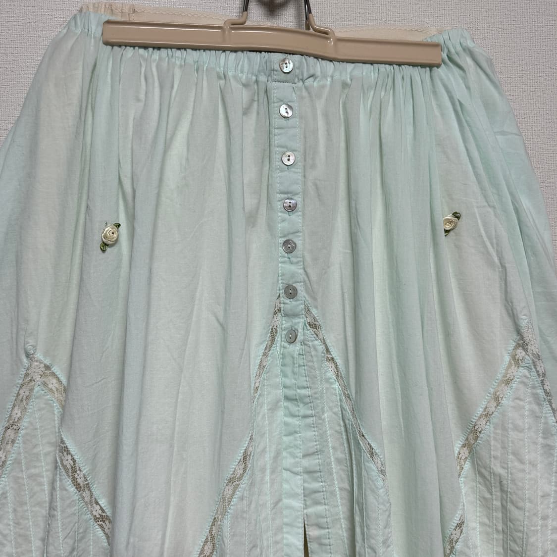 민트 레이스 레이어드 스커트 상품이미지2