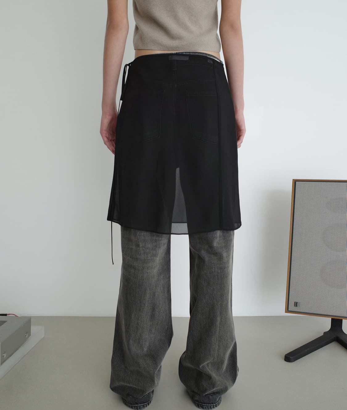 로우클래식 sheer layered skirt 상품이미지2