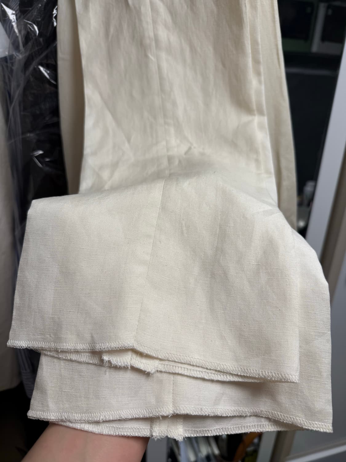 폴로 퍼플라벨 그레고리 실크린넨트라우저 32 상품이미지6