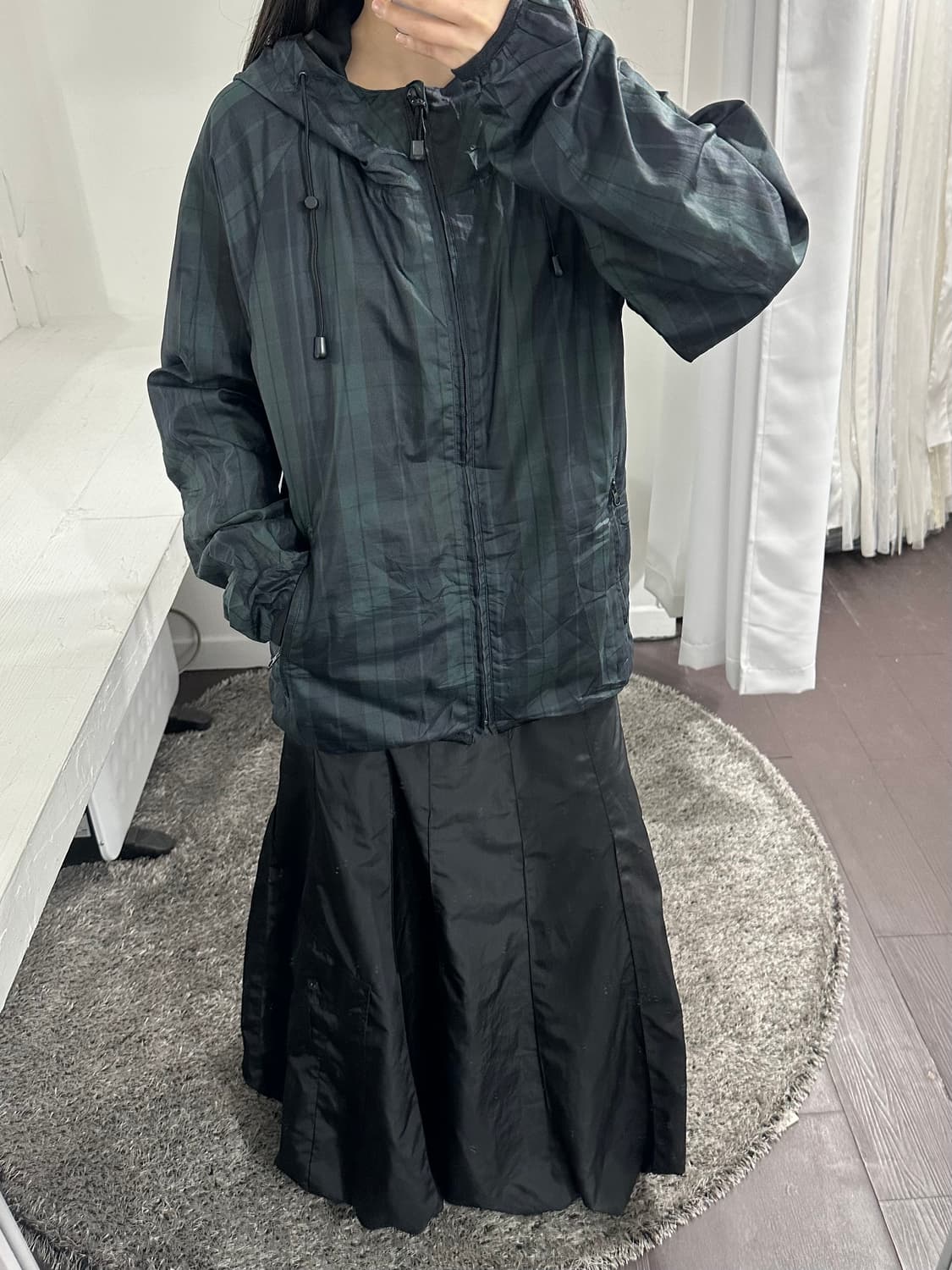 comme ca ism check hood jacket 상품이미지2