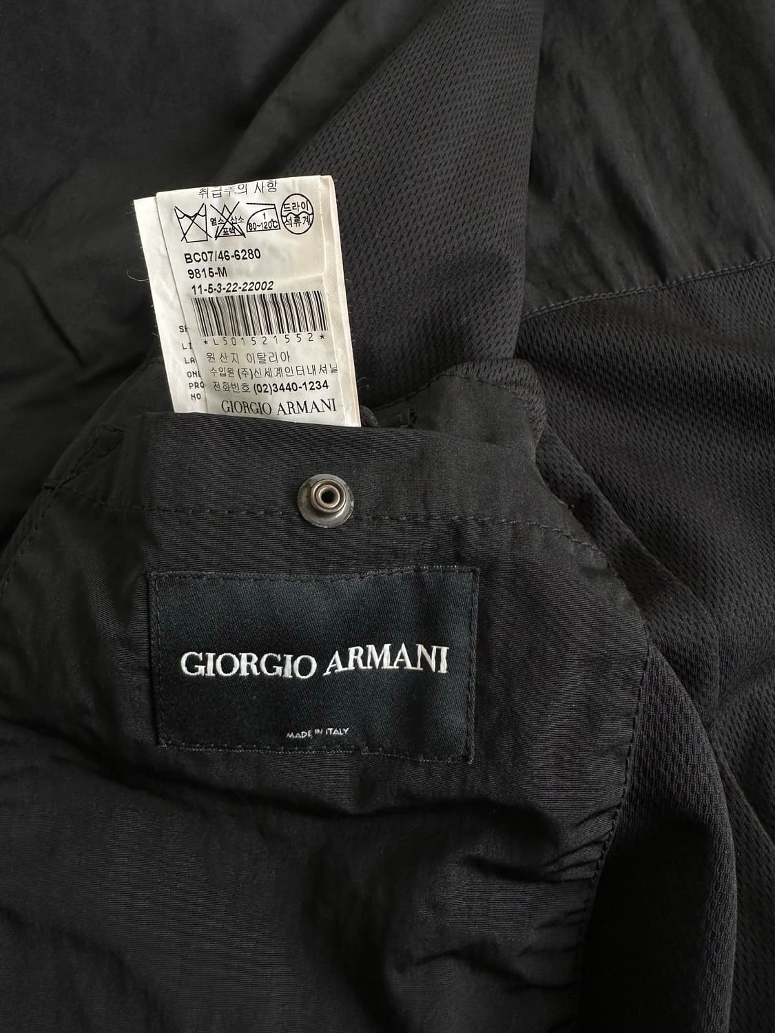 조르지오 알마니 아카이브 하이넥 왁스코팅 테크 자켓 상품이미지8