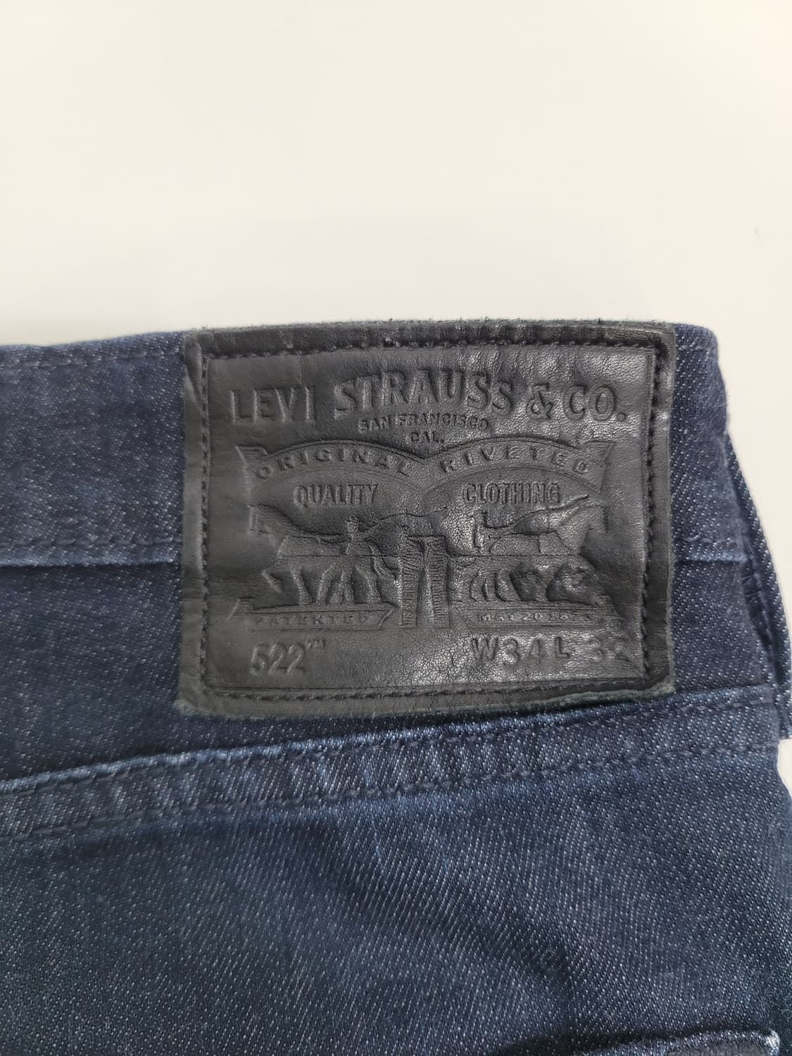LEVI'S 리바이스 522 블랙가죽탭 데님 청바지 / 남 34 중청
 상품이미지6