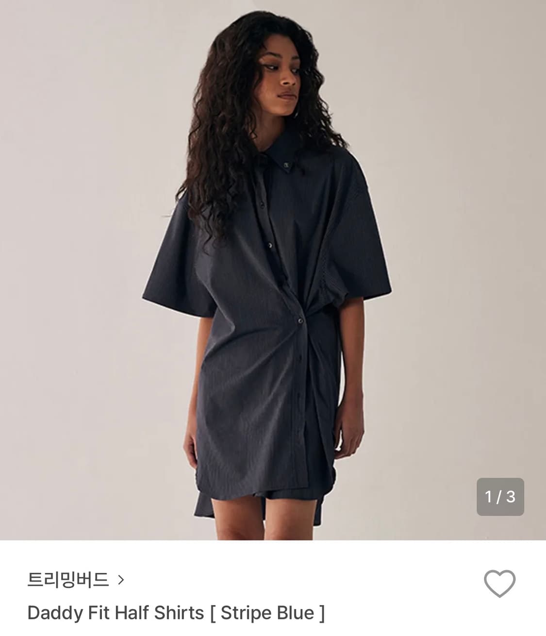 트리밍버드 대디핏 하프셔츠 원피스 상품이미지1