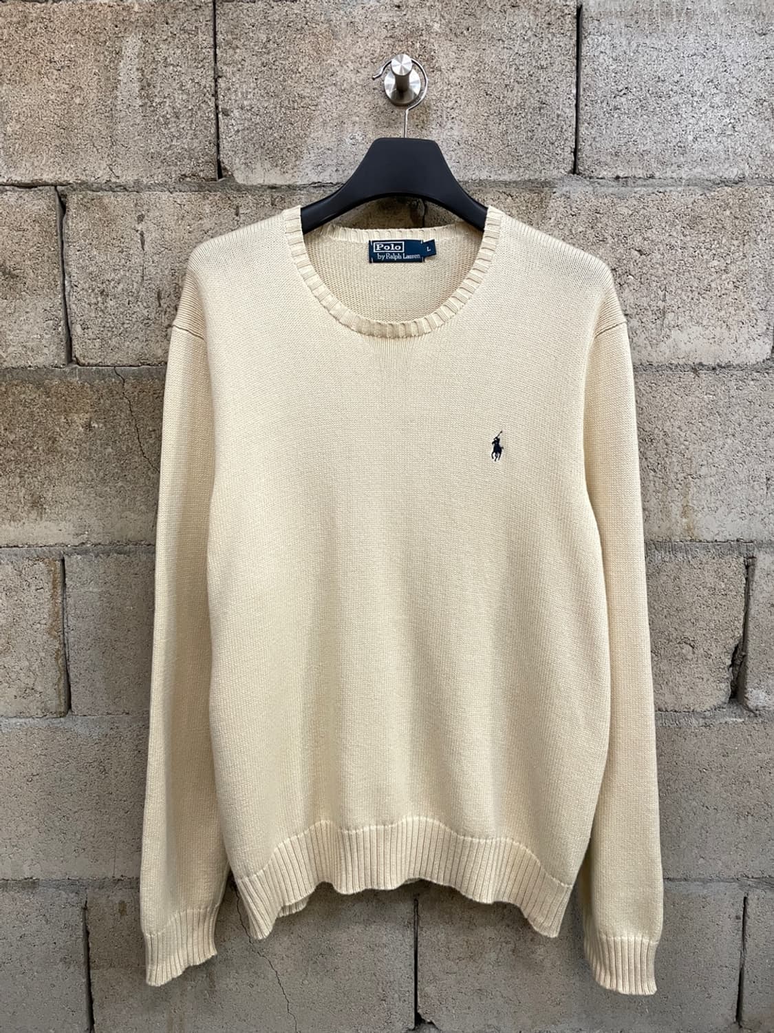 폴로 랄프로렌 코튼 크림 니트 상품이미지1
