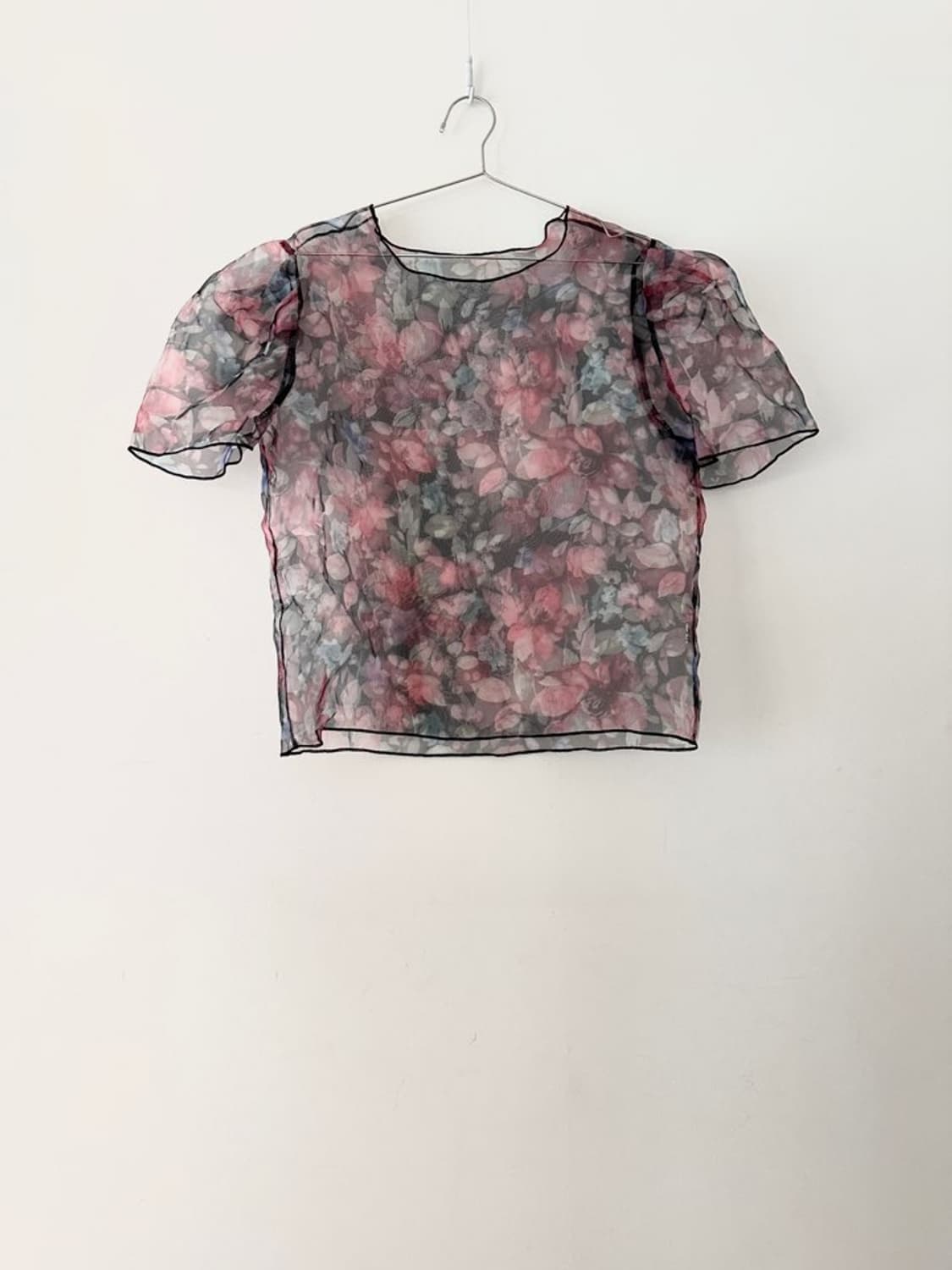 Floral organza layer top 상품이미지3