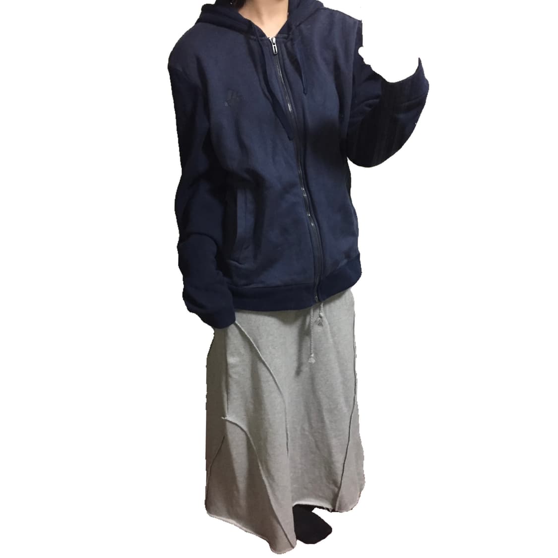 Adidas navy hood zip-up  상품이미지3