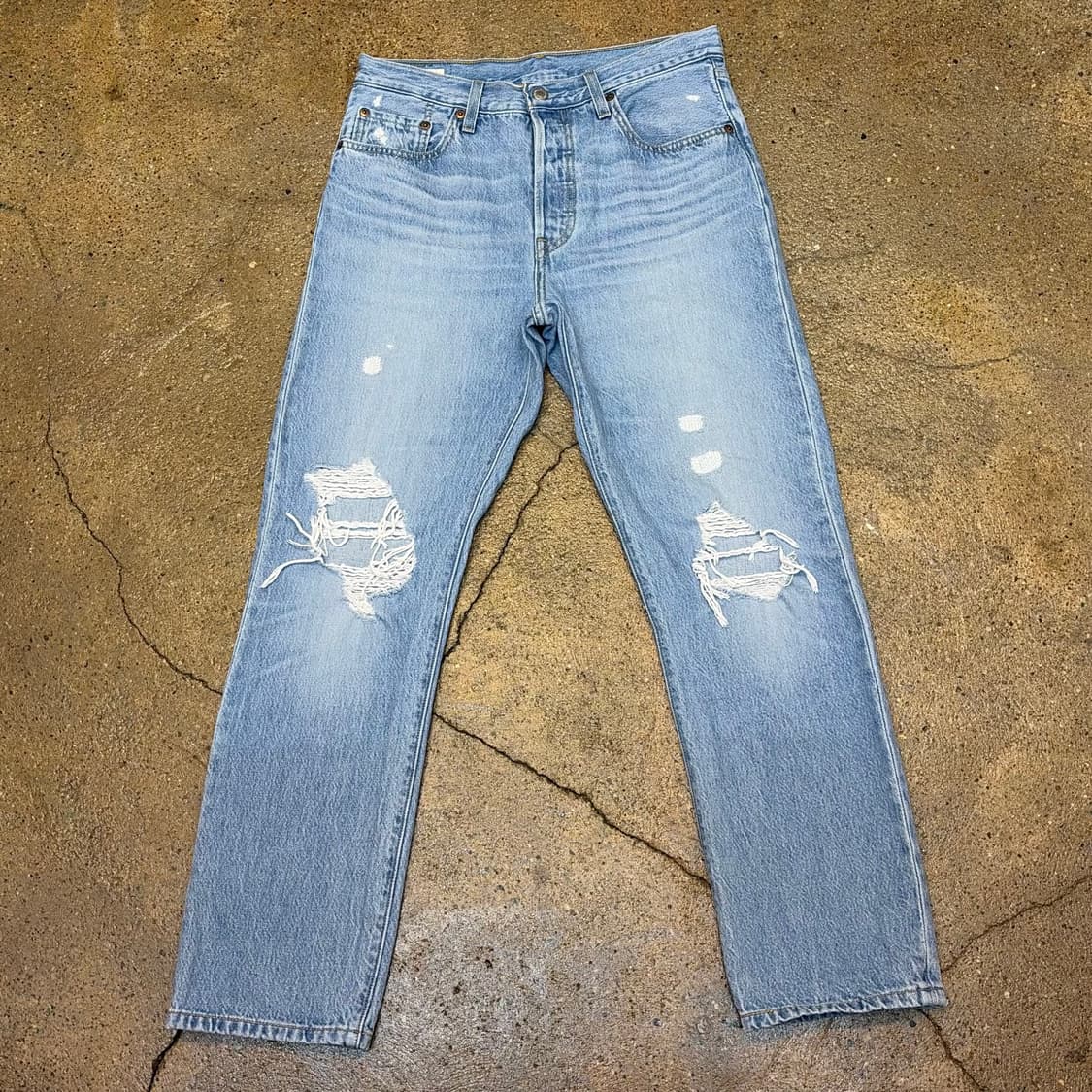 USA 빈티지 리바이스 501 여성 찢청 청바지 상품이미지1
