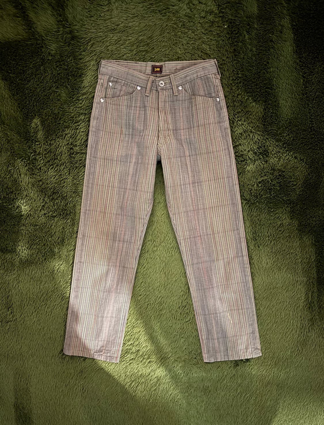 [30X33] 00s LEE 리 MADE IN JAPAN 체크 코튼 팬츠 상품이미지1