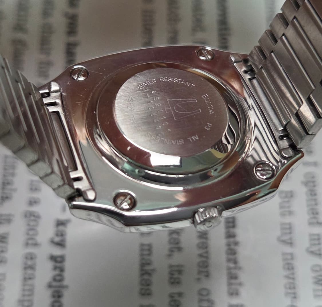 빈티지 부로바 테레비 사각탱크형 오리지널 실버판 오토 브레이슬릿 ver. 상품이미지8