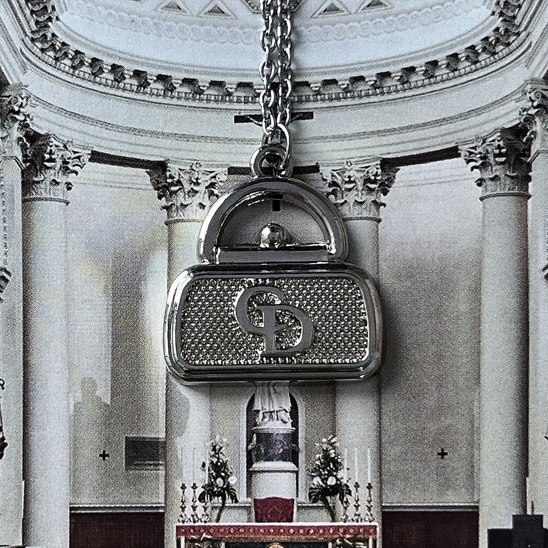 디올 실버 클래식 미니백 목걸이 상품이미지2