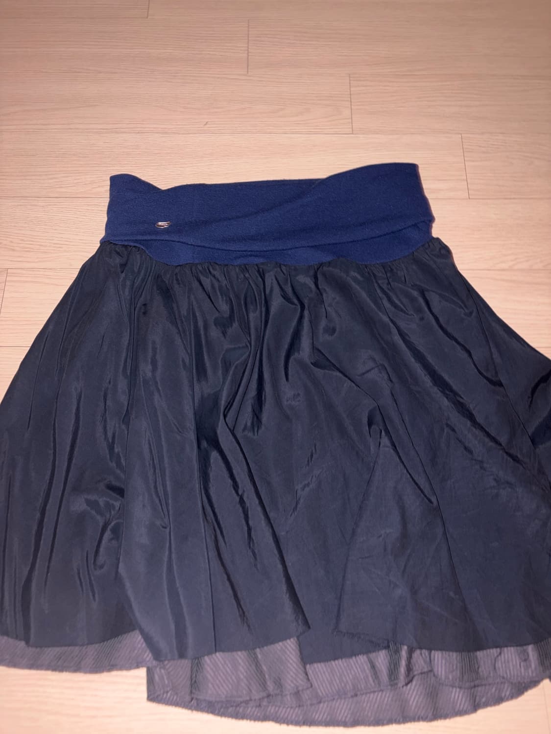 DOUBLE SHIRRING SKIRT NAVY 2사이즈 상품이미지3
