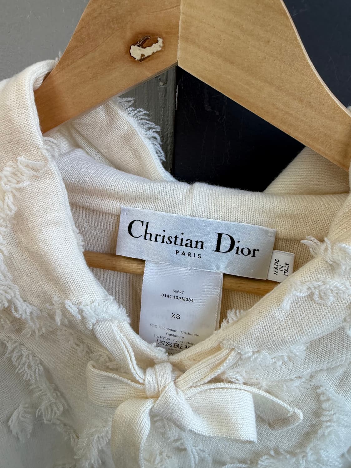 .XS/ 크리스찬 디올 캐시미어 디스 후디드 케이프 상품이미지6