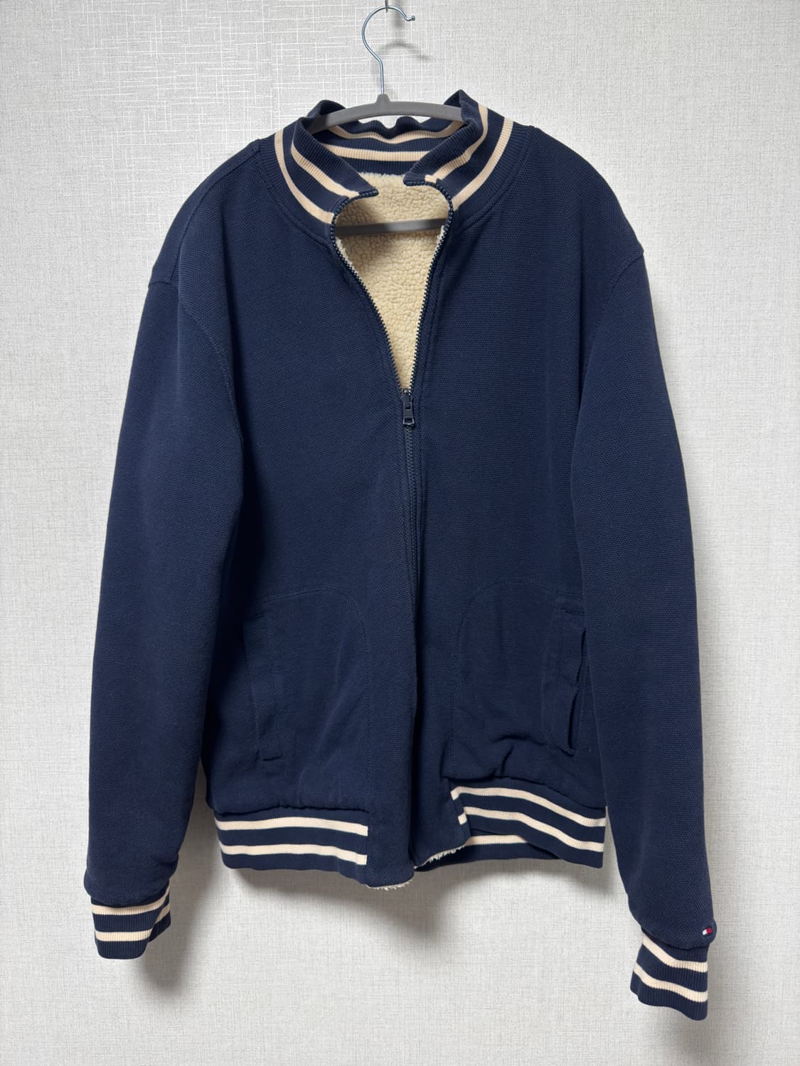 타미힐피거 리버시블 후리스 자켓 네이비 상품이미지1