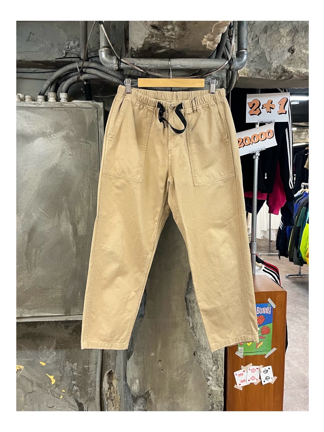 그라미치 테이퍼드 팬츠 베이지 M #csz3751 상품이미지1