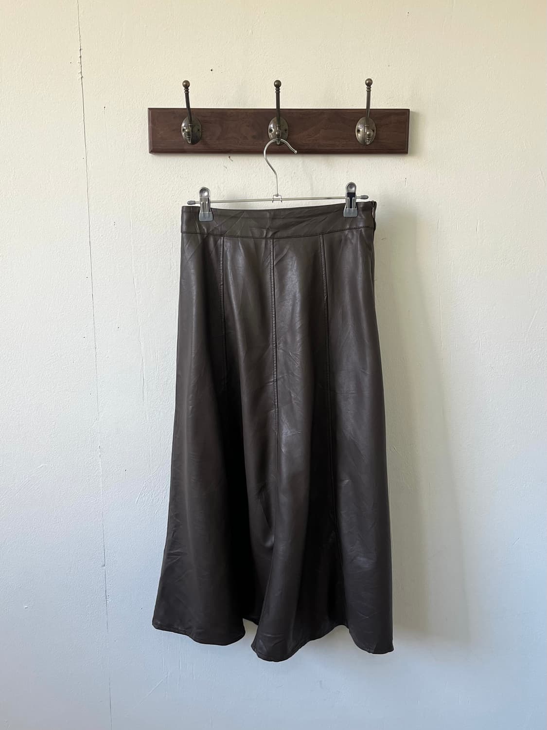Japan vtg 페이크 레더 스커트 상품이미지2