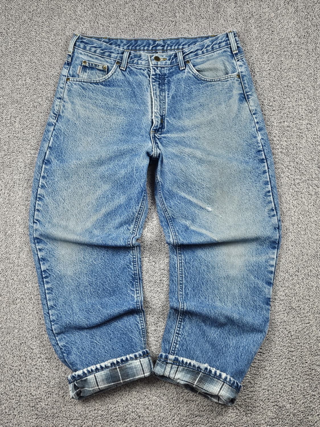 칼하트 헤비 플란넬 데님 워크 팬츠 ( 36 X 30 ) / 10374 상품이미지1