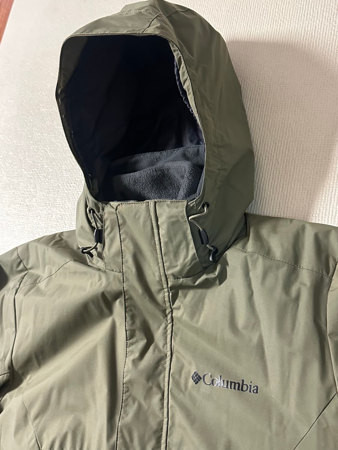 100) 컬럼비아 바람막이 플리스 내피 카키 상품이미지3