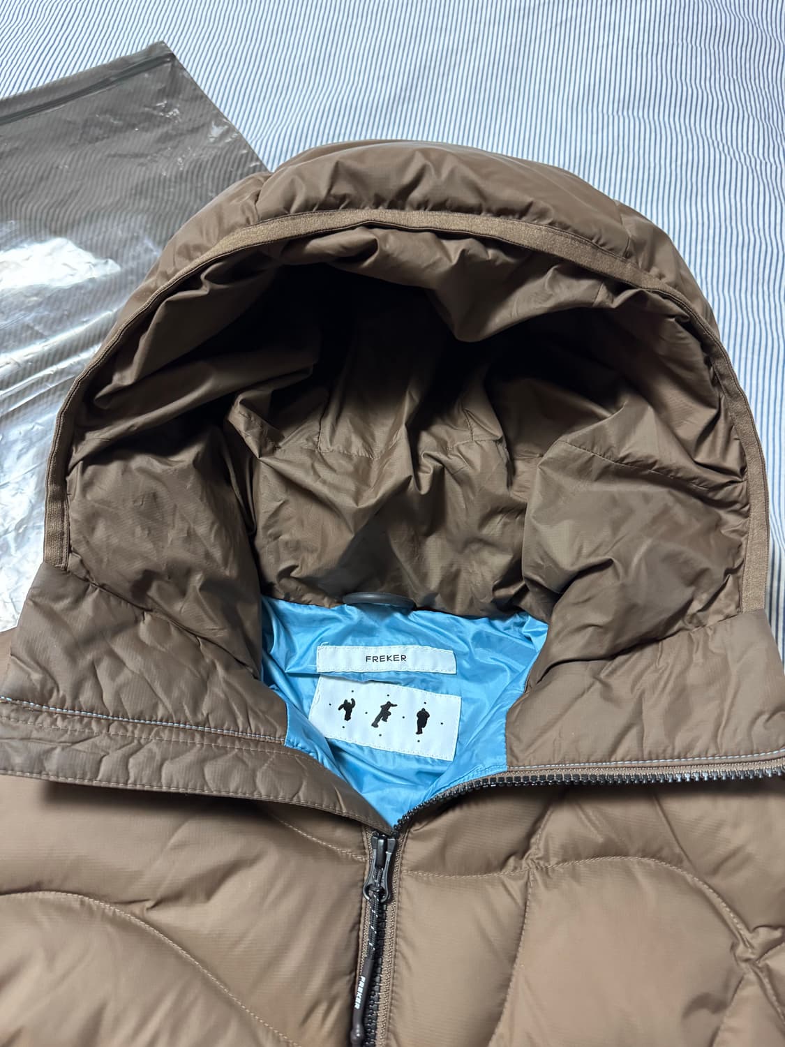 FREKER 프리커 퍼텍스 다운 자켓 패딩 브라운 S 상품이미지5