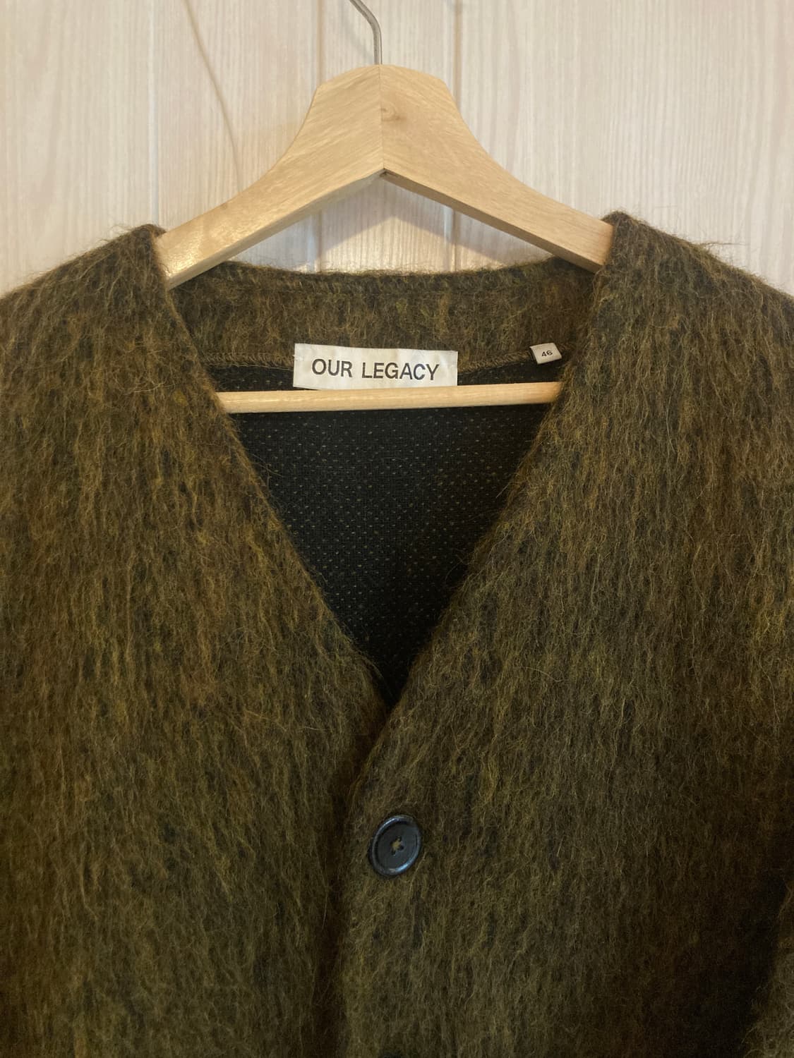 아워레가시 모헤어 가디건 올리브 46 상품이미지2