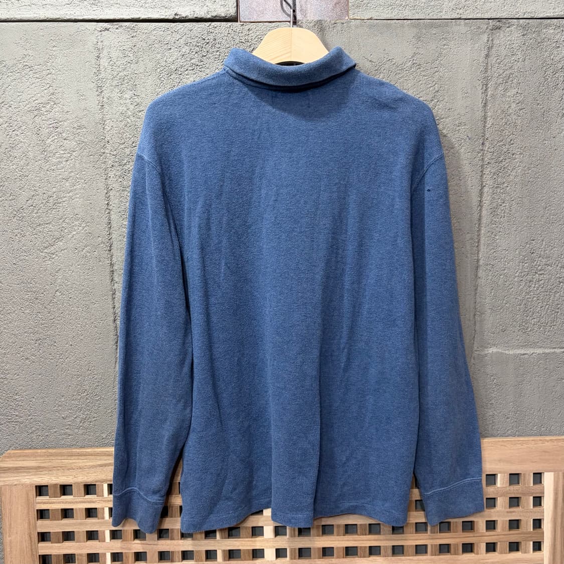 폴로 랄프로렌 더스티 블루 반집업 니트 (L) 상품이미지5
