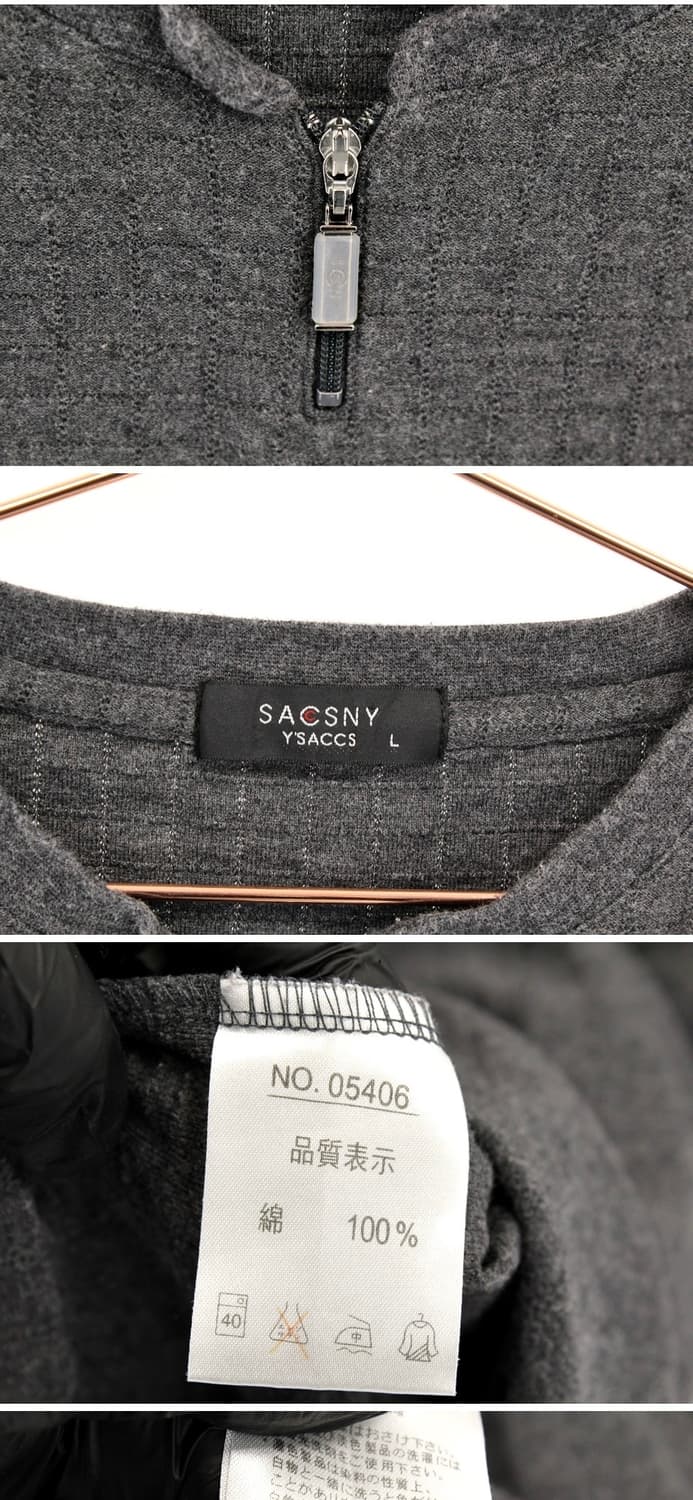 YOHJI YAMAMOTO GRAY HALF ZIP LONG SLEEVE 상품이미지6