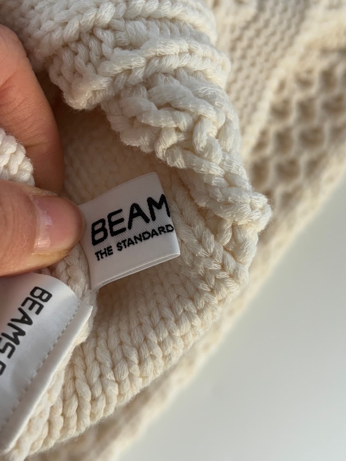 Beams 빔즈보이 아이보리 케이블 니트 가디건h 상품이미지5