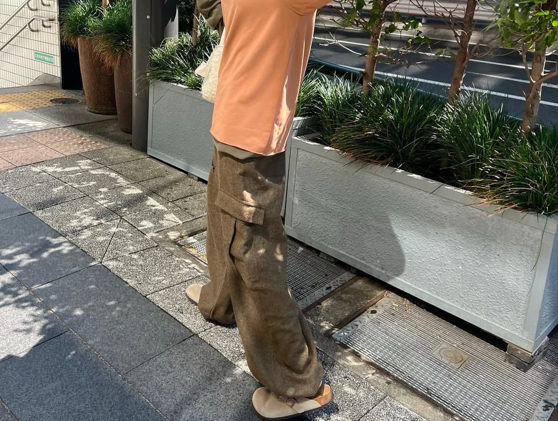 kitai 카고 와이드 팬츠 브라운/카키  상품이미지2