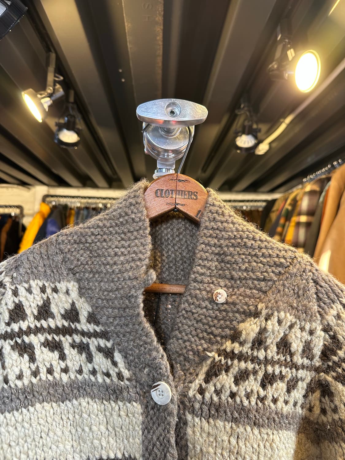 캐나다 헤비 울 코위찬 스웨터 가디건 상품이미지3