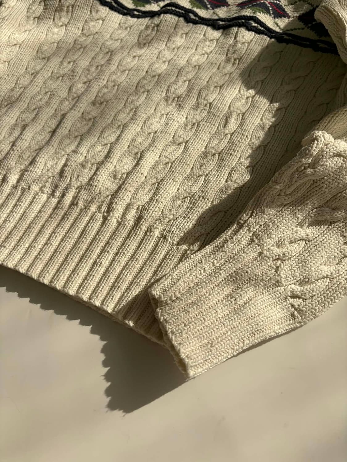 [XL] 폴로 랄프로렌 아가일 패턴 케이블 핸드 니트 스웨터 상품이미지6