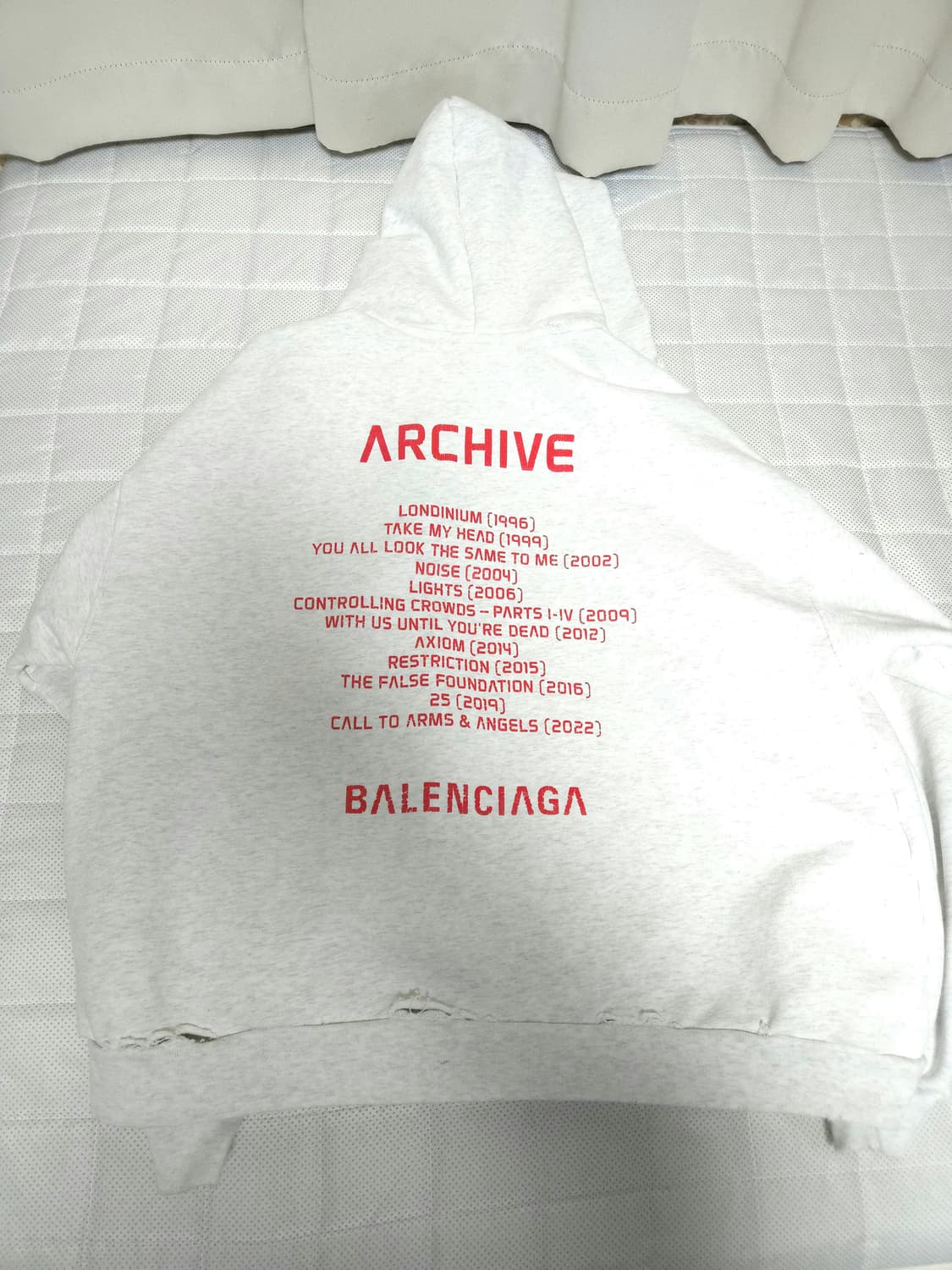 발렌시아가 뮤직 아카이브 후디 집업 후드 티셔츠 상품이미지10