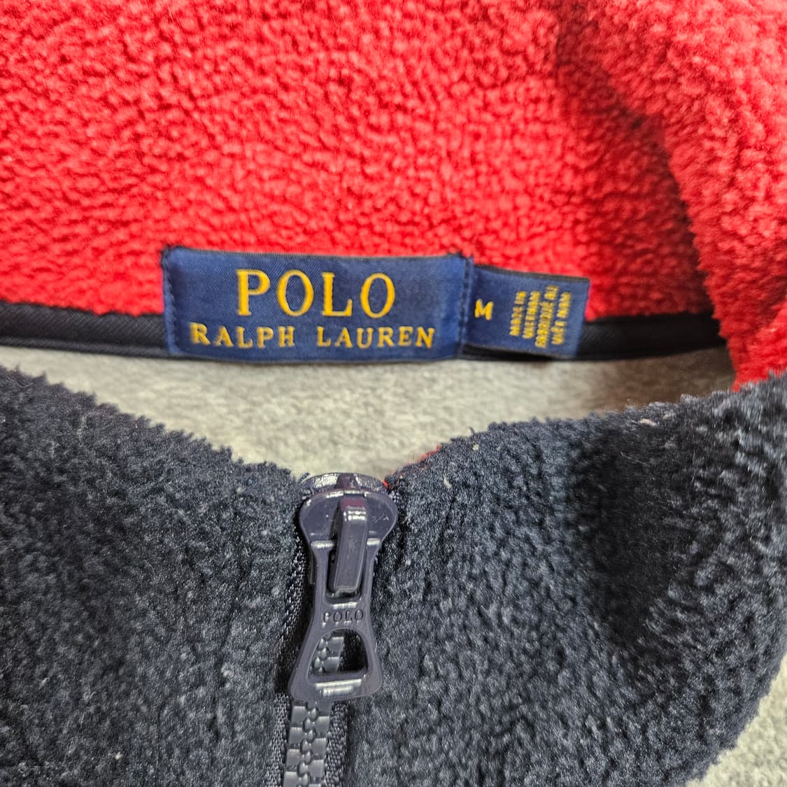 폴로 랄프 로렌 성조기 하프 집업 플리스 M 상품이미지5