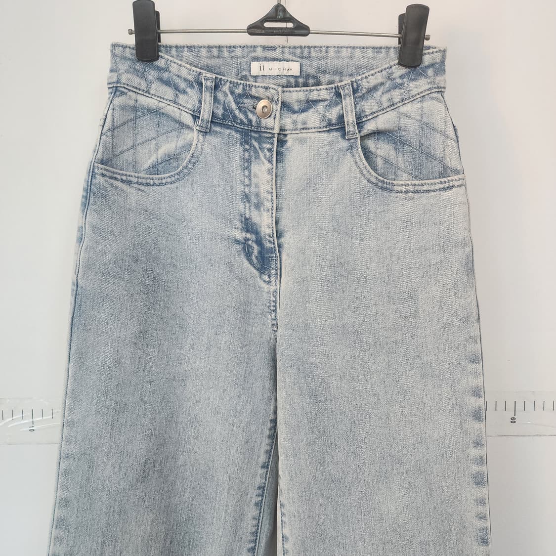 잇미샤 연청 와이드 데님 팬츠 상품이미지2