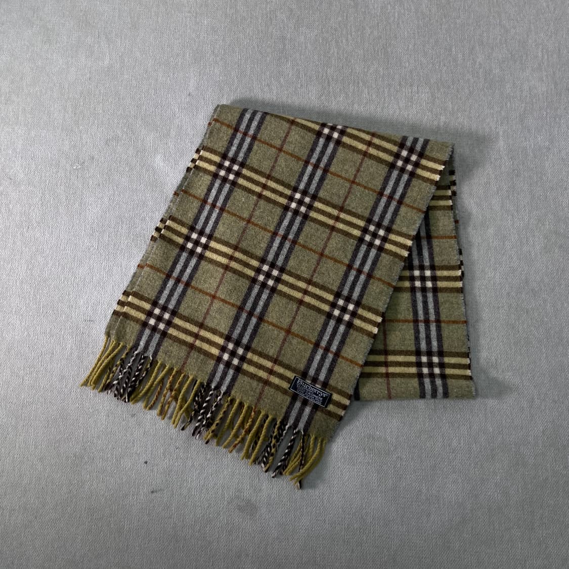 버버리 노바체크 캐시미어 그린 머플러 상품이미지1