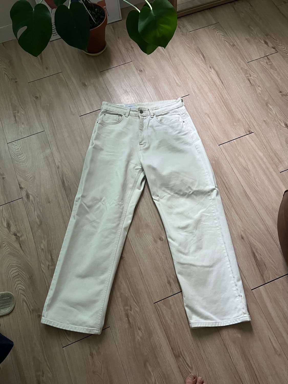 [L]유스 와이드데님팬츠 라이트그레이입니다. 상품이미지1