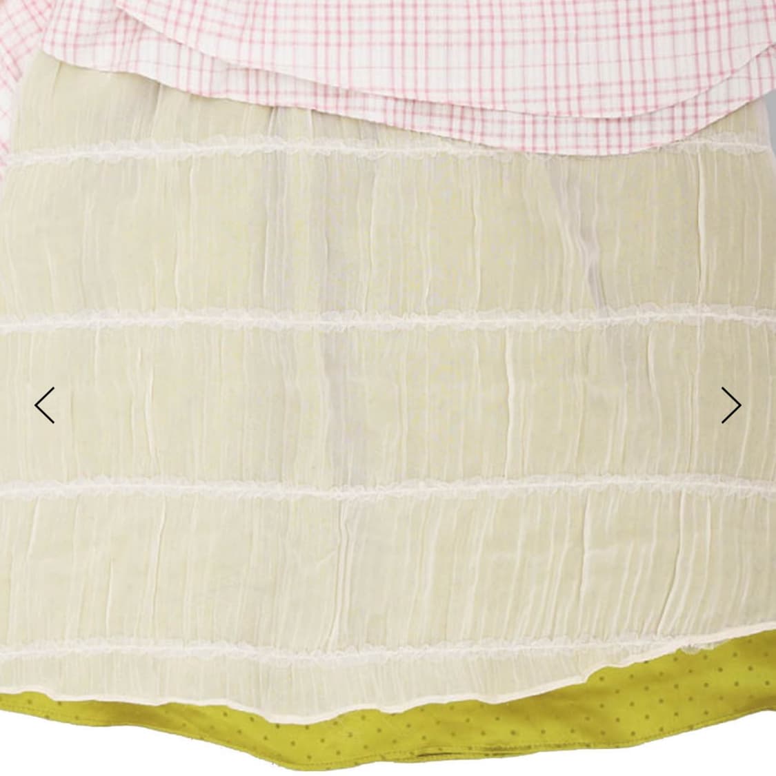 더뮤지엄비지터 쉬폰 도트 레이어드 밴딩 스커트 핑크 상품이미지4