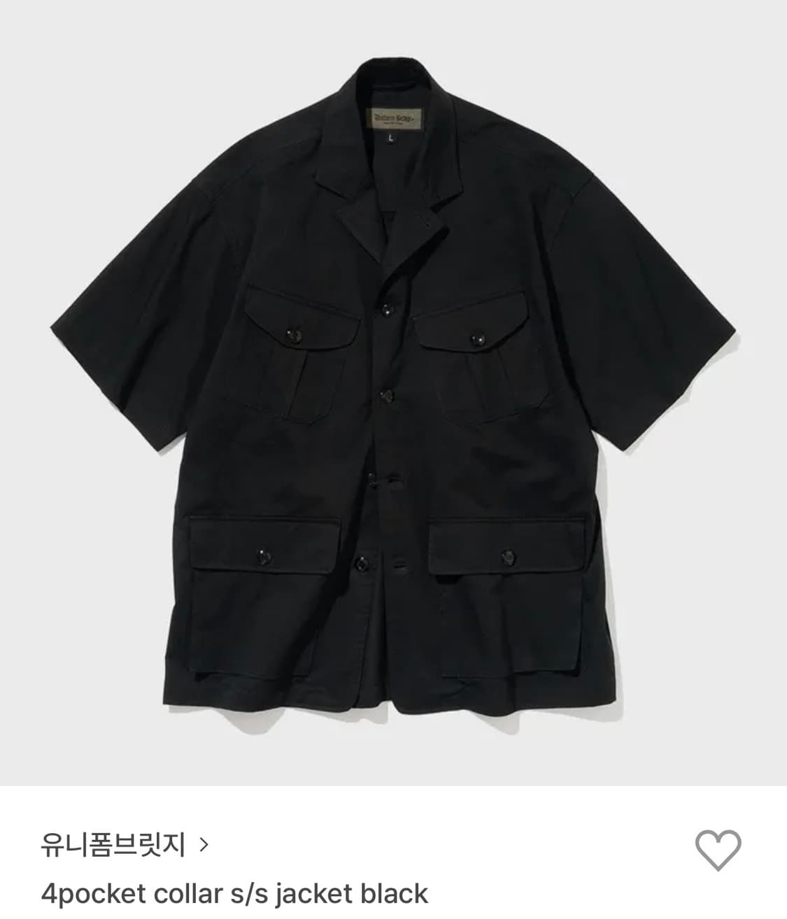 유니폼브릿지 4포켓 반팔 자켓 - 블랙 XL 상품이미지6