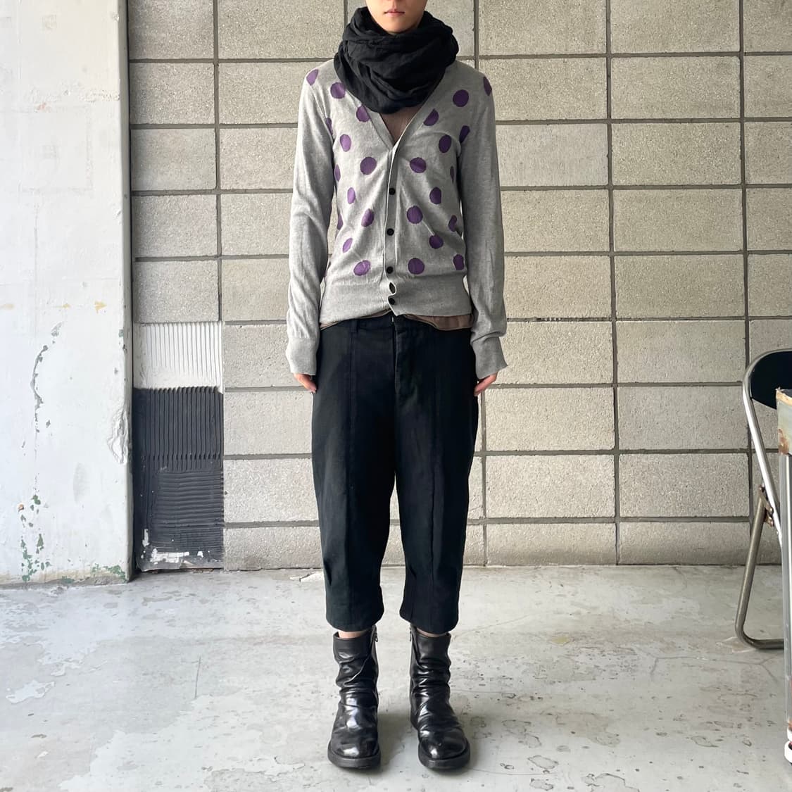 존로렌스설리반 도트 패턴 가디건 상품이미지3