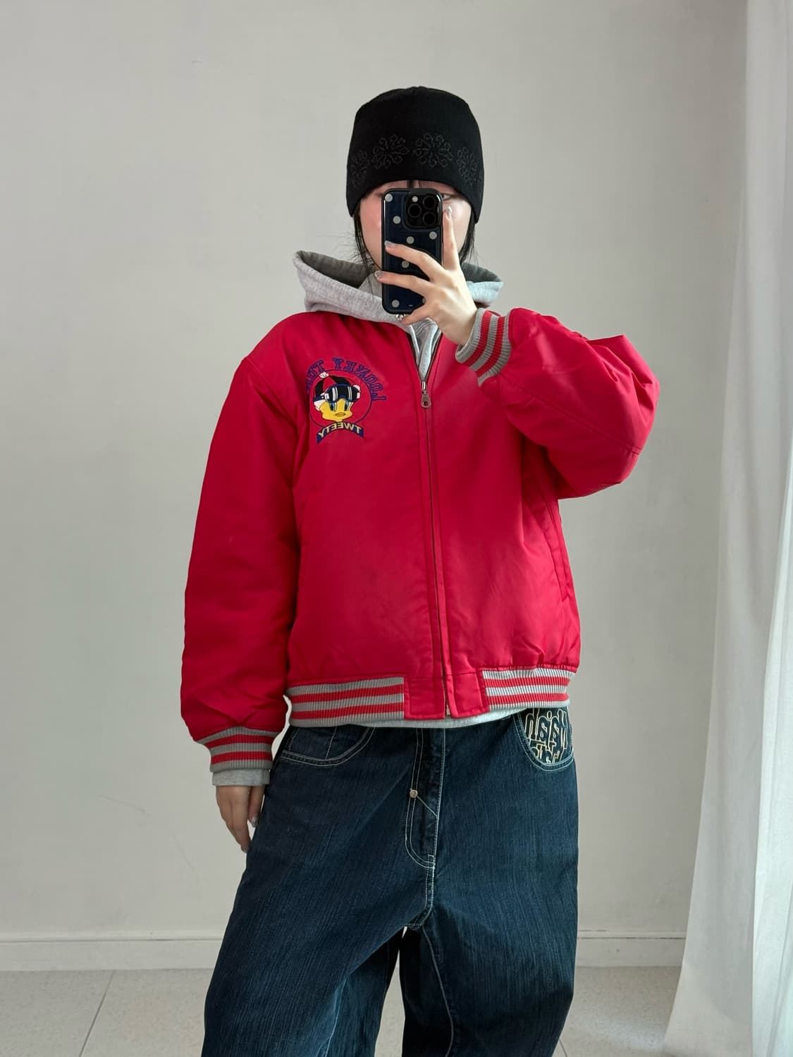 루니툰즈 레드 자수 자켓 상품이미지3