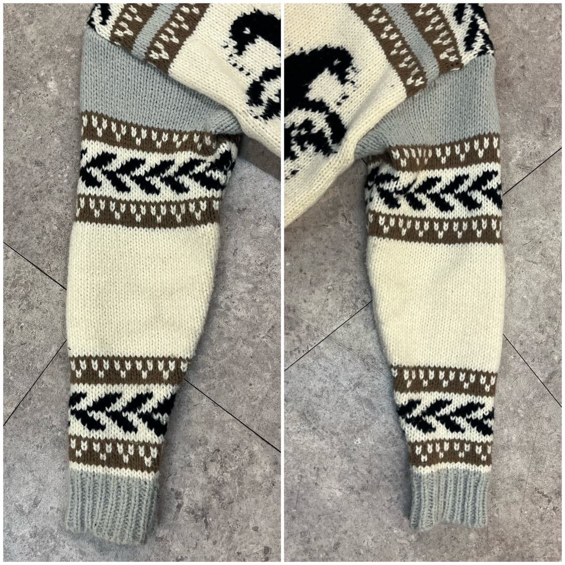 빈티지 패턴 니트 집업 아이보리 #csz3264 상품이미지5