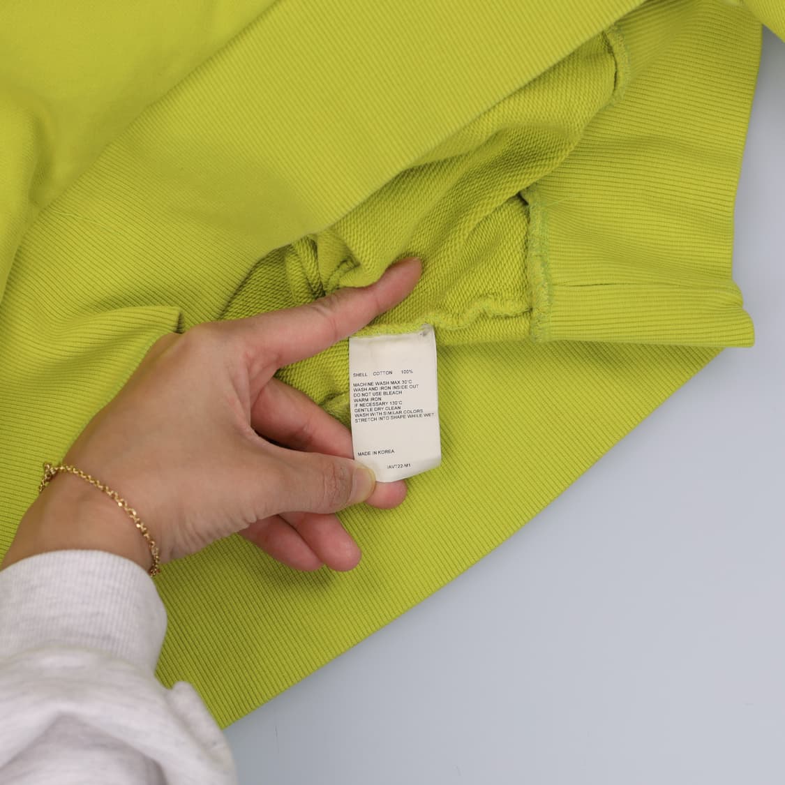 S 비바스튜디오 라임 맨투맨 0417H1 상품이미지4