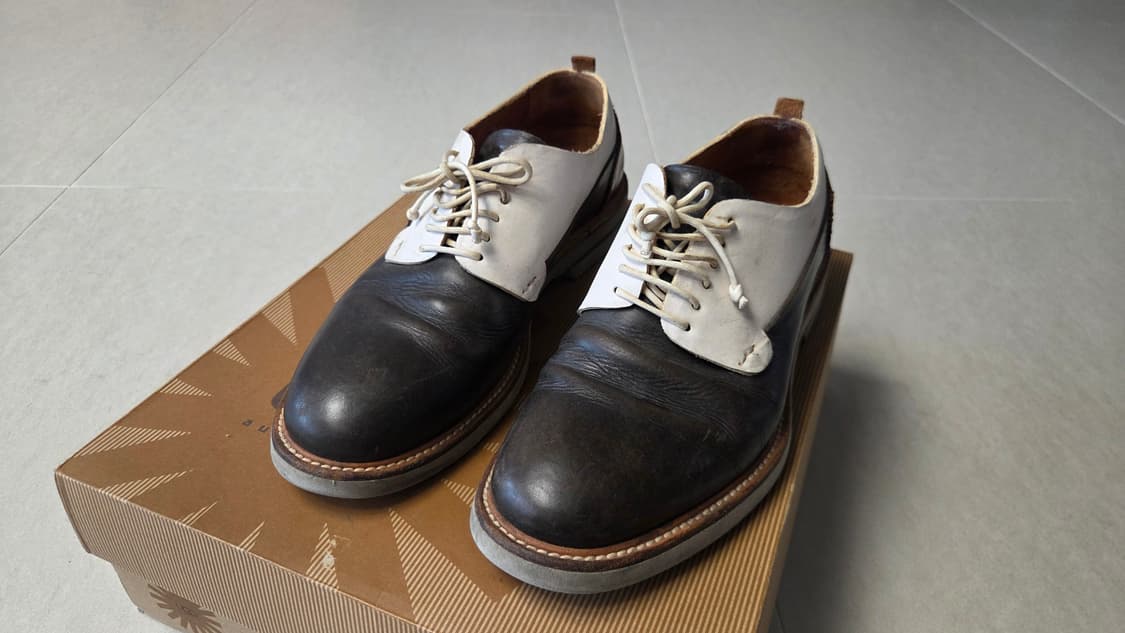 알렉산더 맥퀸 누벅 새들 더비 슈즈 상품이미지3