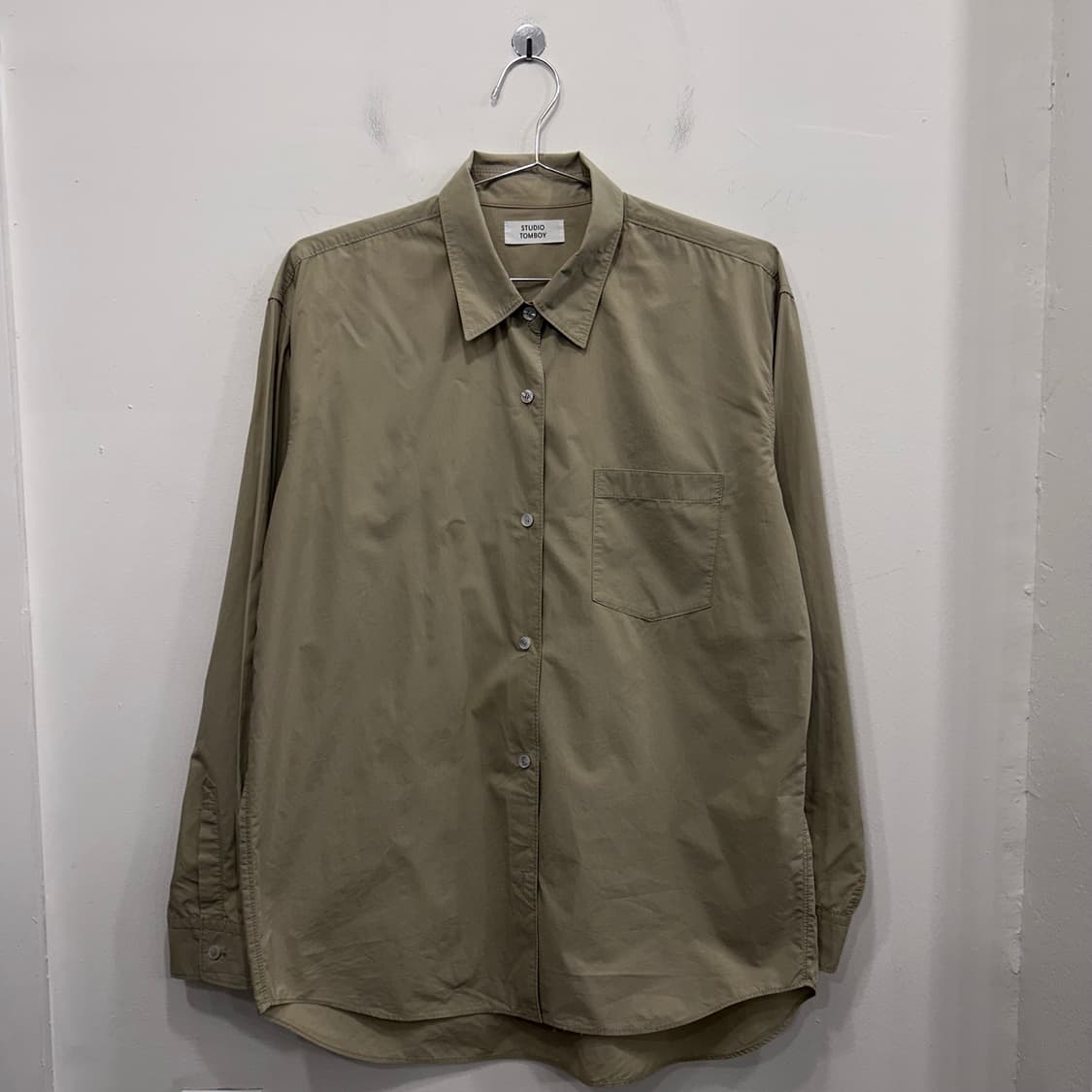 스튜디오톰보이 체스트포켓 코튼 오버핏 셔츠 상품이미지2