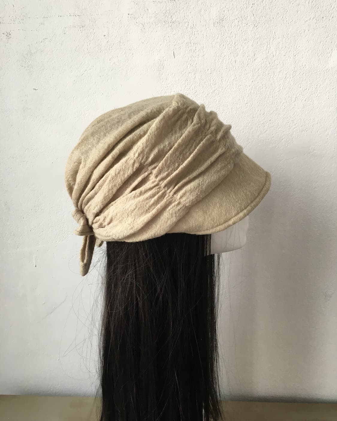 back ribbon point shirring hat 상품이미지1