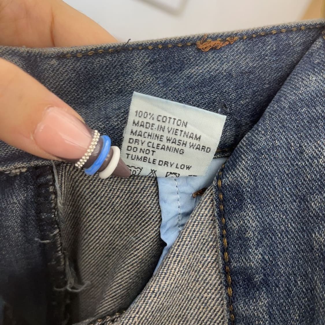 빈티지 올드스쿨 워싱 카고 데님 청치마 롱스커트 M C07869 상품이미지6