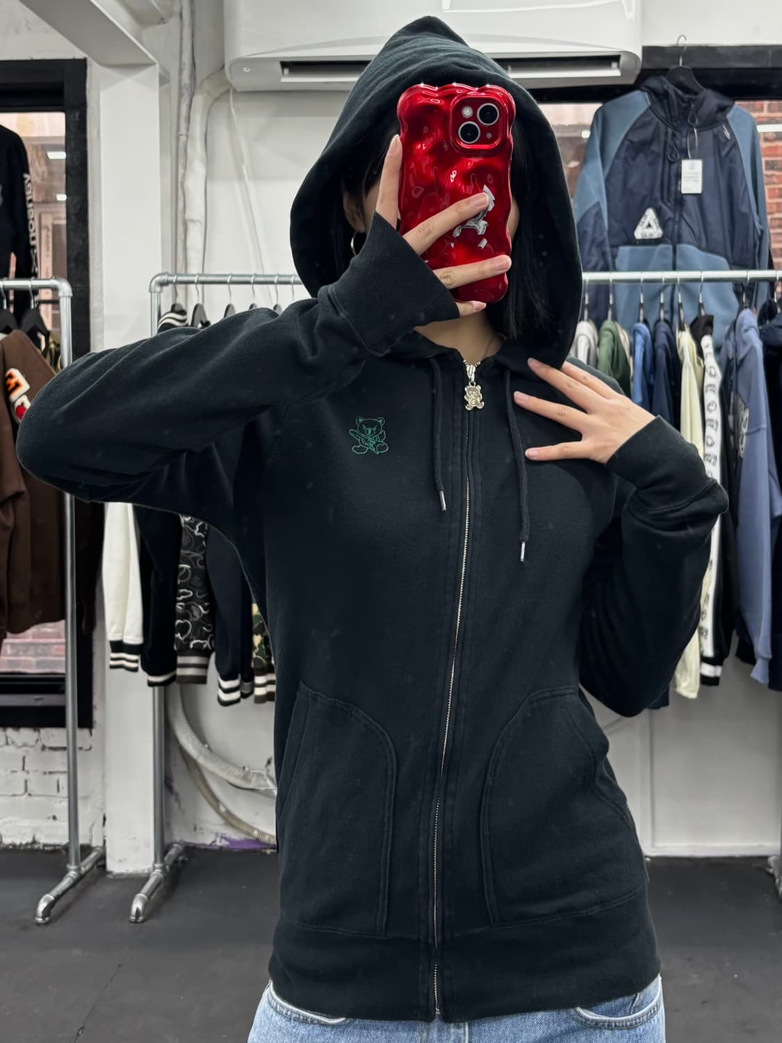 히스테릭 글래머 퍽베어 후드집업 상품이미지4